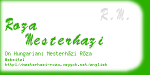 roza mesterhazi business card